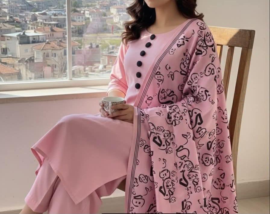 🌸 Summer Collection Multani Khaadi Lawn 3-Piece Suit with Foil Print Dupatta