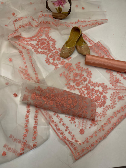 ✨ New Collection Organza Embroidered Suit with Organza Dupatta & Matching Khusa Gift