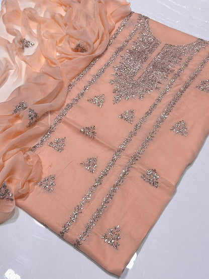 ✨ NEW COLLECTION 2026 – Pure Lawn 3-Piece Suit with Handmade Gotta Work & Embroidered Chiffon Dupatta