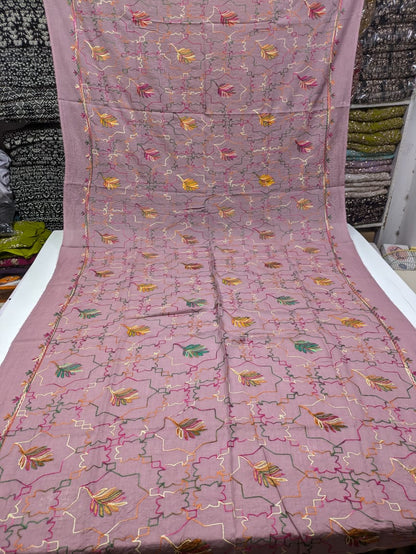 ✨ Pure Lawn Rangeen Chadar with Fancy Ari Work Jaal Design