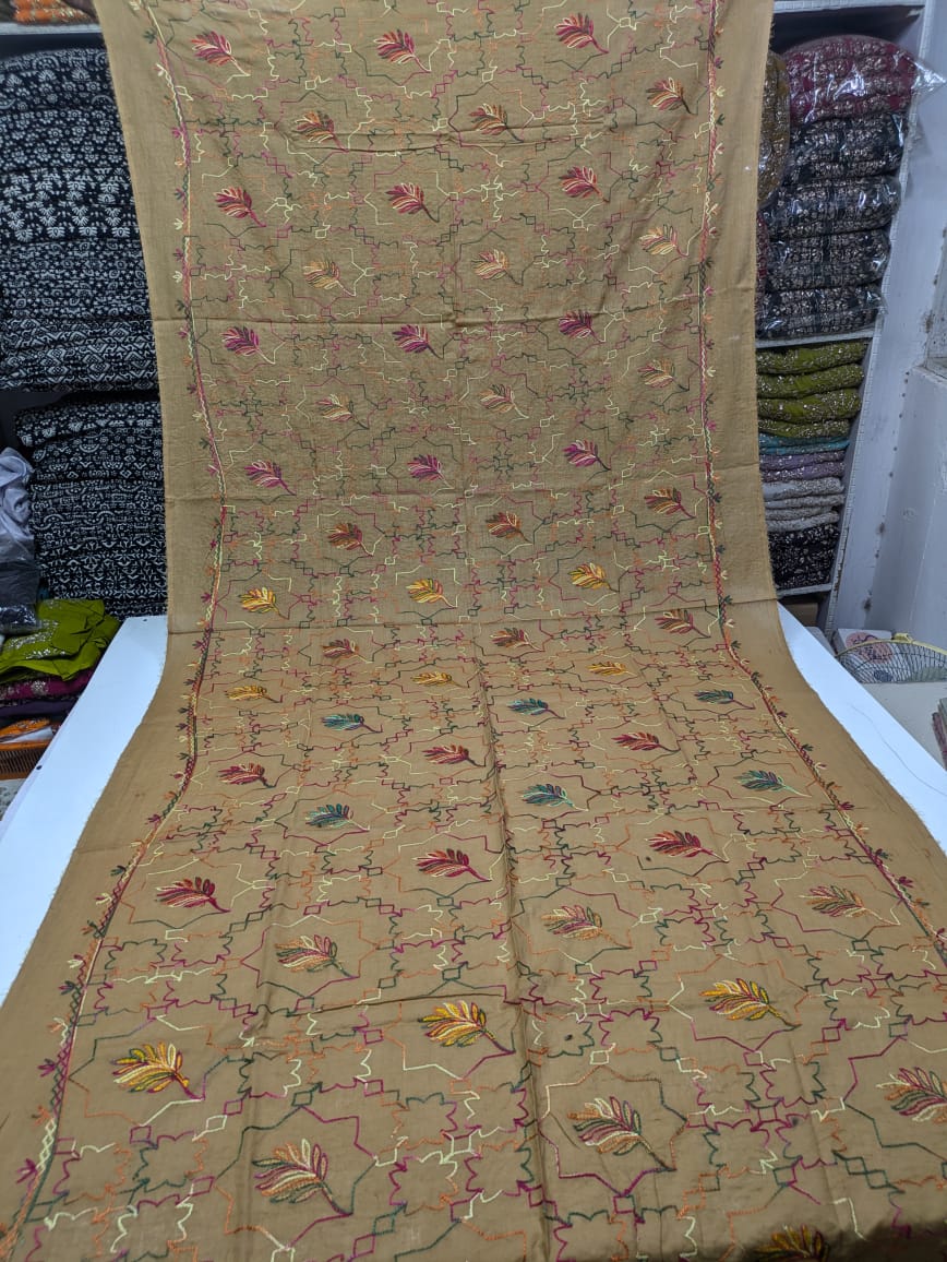 ✨ Pure Lawn Rangeen Chadar with Fancy Ari Work Jaal Design