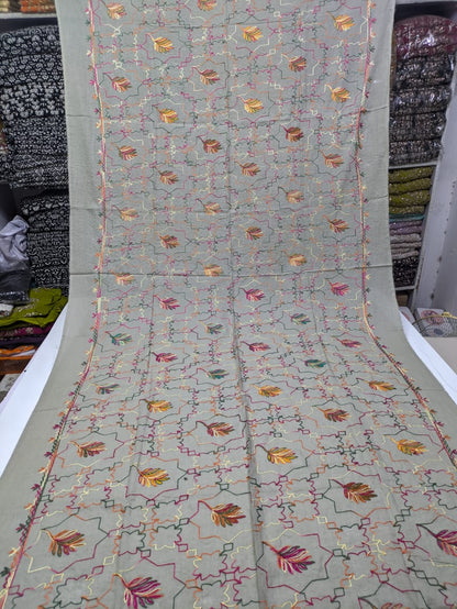 ✨ Pure Lawn Rangeen Chadar with Fancy Ari Work Jaal Design