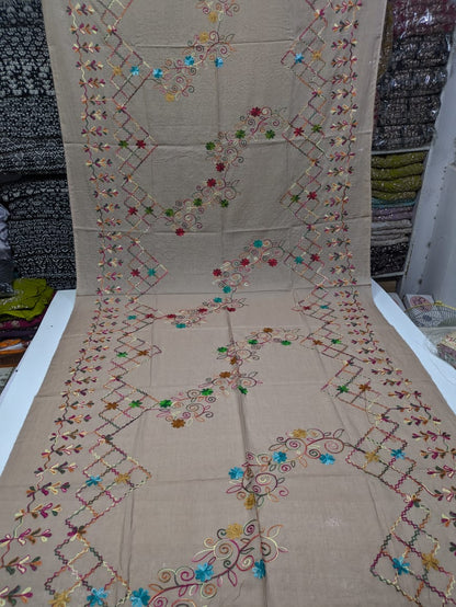 ✨ Pure Lawn Rangeen Chadar with Fancy Ari Work Jaal Design