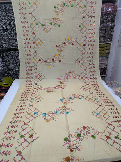 ✨ Pure Lawn Rangeen Chadar with Fancy Ari Work Jaal Design