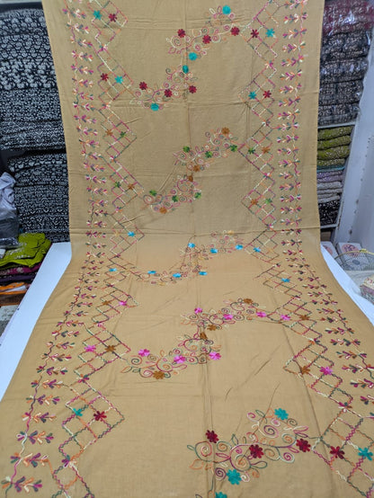 ✨ Pure Lawn Rangeen Chadar with Fancy Ari Work Jaal Design
