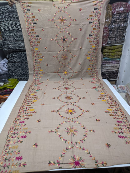 ✨ Pure Lawn Rangeen Chadar with Fancy Ari Work Jaal Design