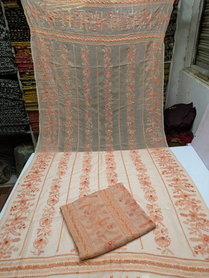 ✨ Most Demanded Collection – Soft Crinkle Chiffon Handmade Kacha Tarkashi Tanka Mirror Work 2-Piece Suit