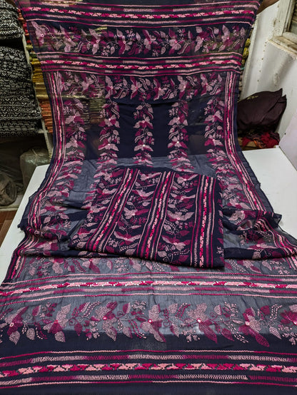 ✨ Most Demanded Collection – Soft Crinkle Chiffon Handmade Kacha Tarkashi Tanka Mirror Work 2-Piece Suit