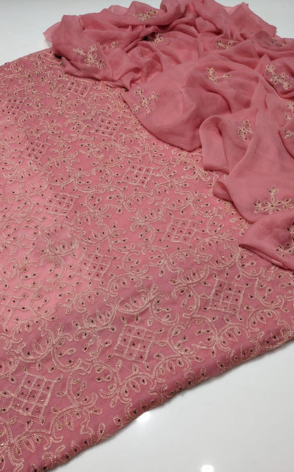 ✨ Bamber Chiffon Collection 2026 – Soft Crinkle 2-Piece Heavy Handwork Suit