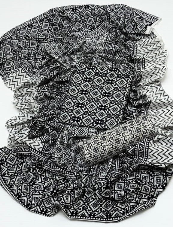 Summer Cotton Sindhi Ajrak Printed 3 Piece Unstitched Suit for Women #1